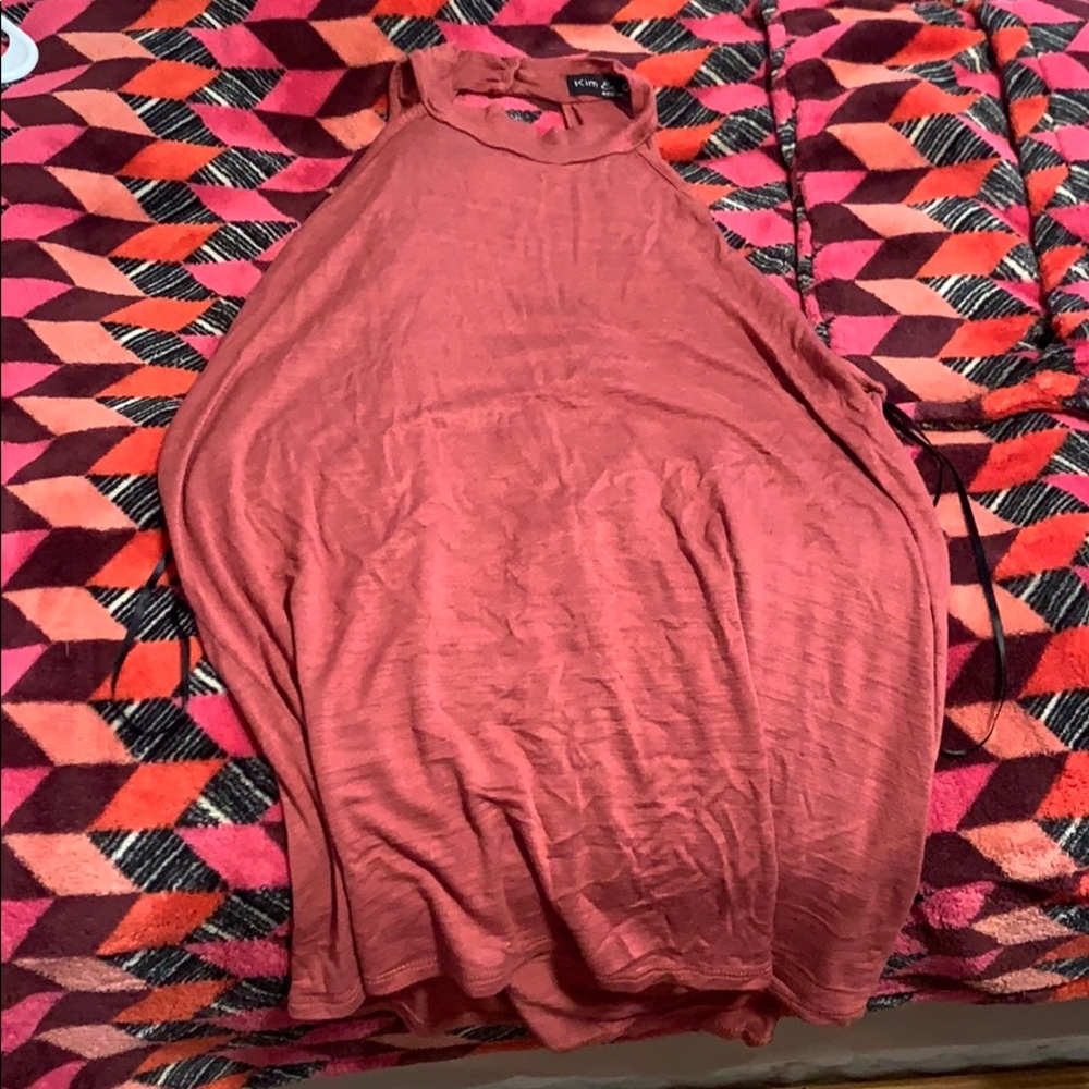 tank top swoop back with choker